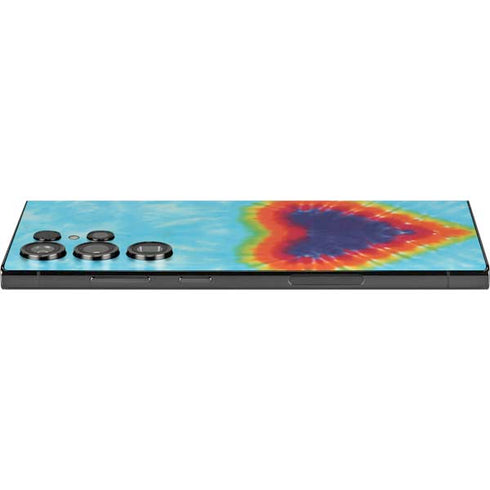 Liquid Blue Tie Dye Heart Galaxy S25 Ultra Skin
